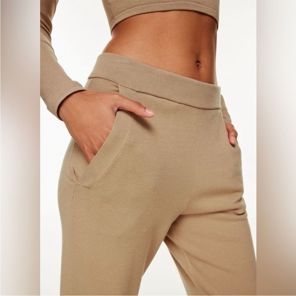 Aritzia Babaton Camel Brown High Waisted Knit Rodin Jogger Sweatpants  Pants - Picture 11 of 14